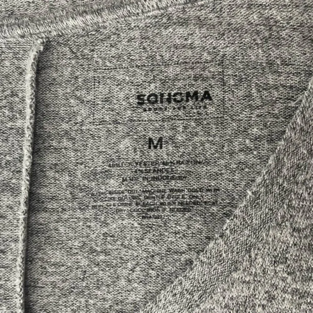 2 for $15 Sonoma Oversized Long Sleeve Tee Glacier Gray Medium Soft Grunge Tee